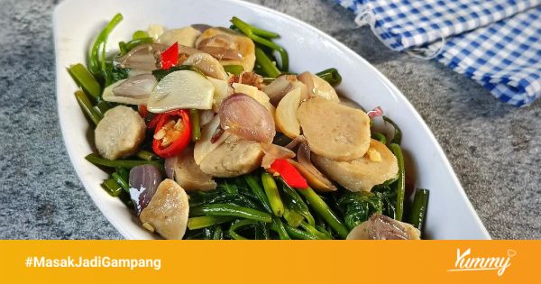 Resep Tumis Kangkung Baso Sederhana Rumahan Di Yummy App