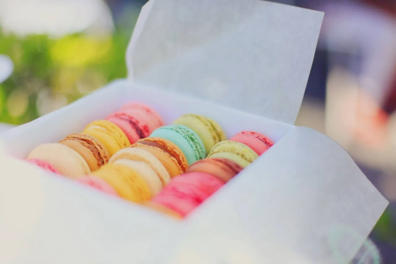 warna-warni macaron dalam 1 kotak