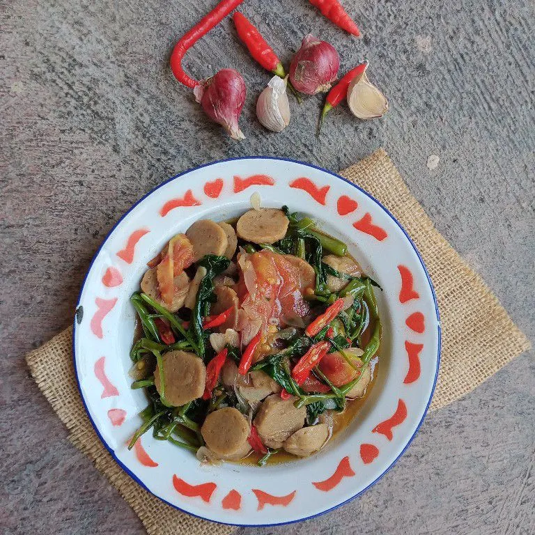 Tumis Kangkung Bakso