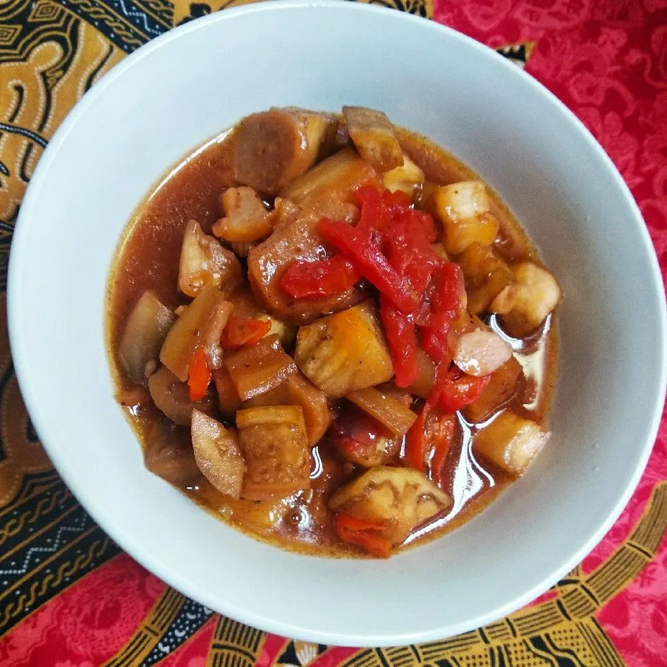 Terong Bakso Bumbu Merah