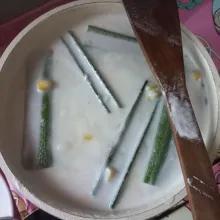 Masak semua bahan hingga tercampur merata dan harum.