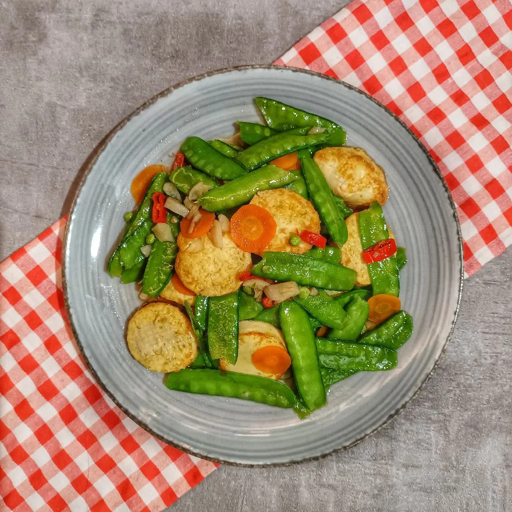 Tumis Kapri Egg Tofu