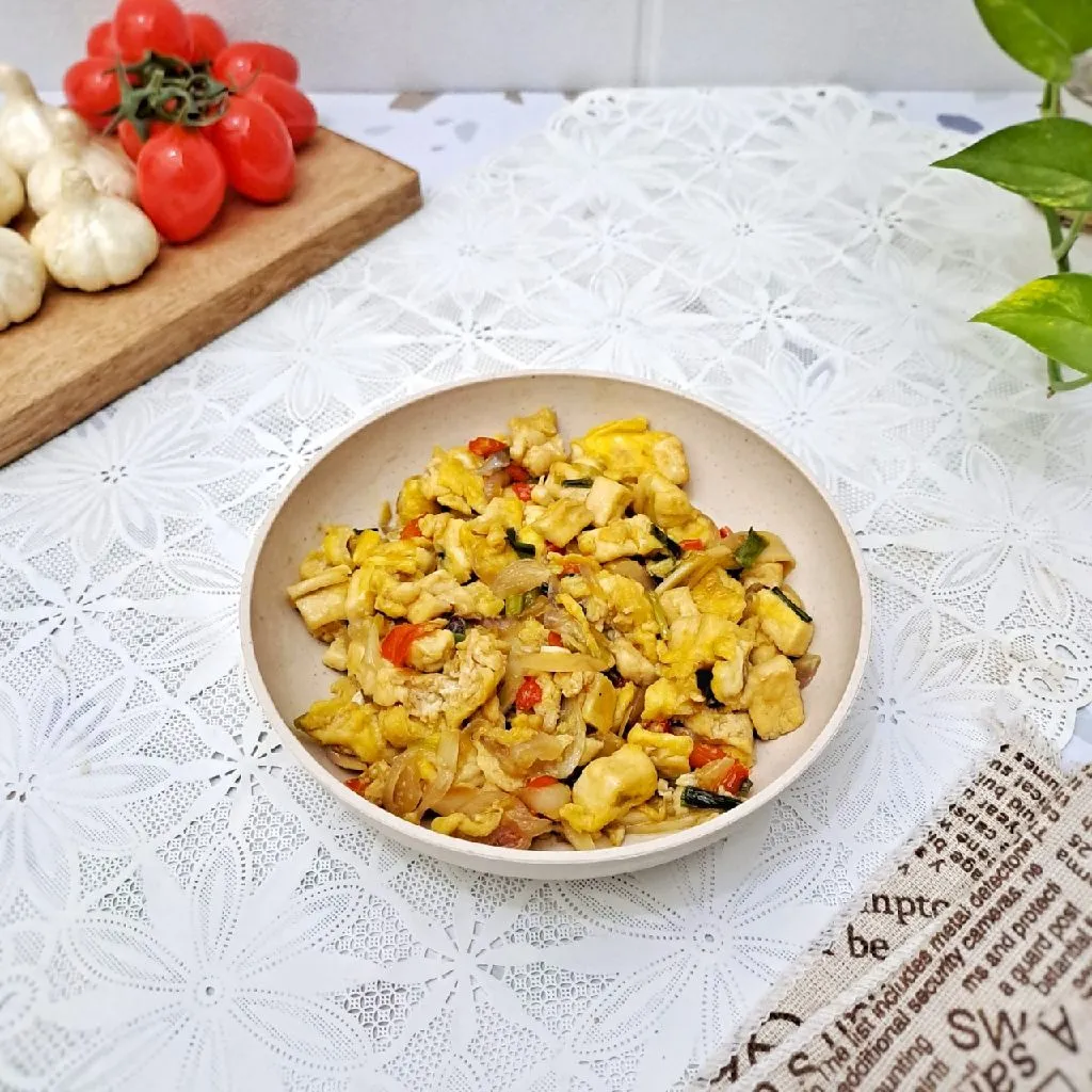 Tumis Telur Tahu Sutra