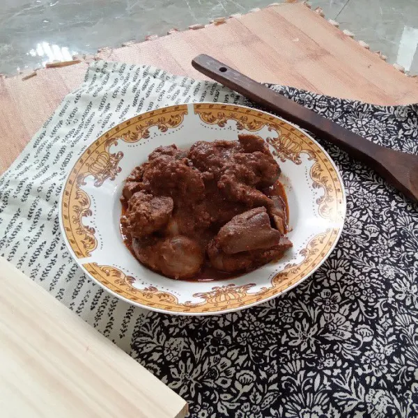 Hati ampela siap dihidangkan.