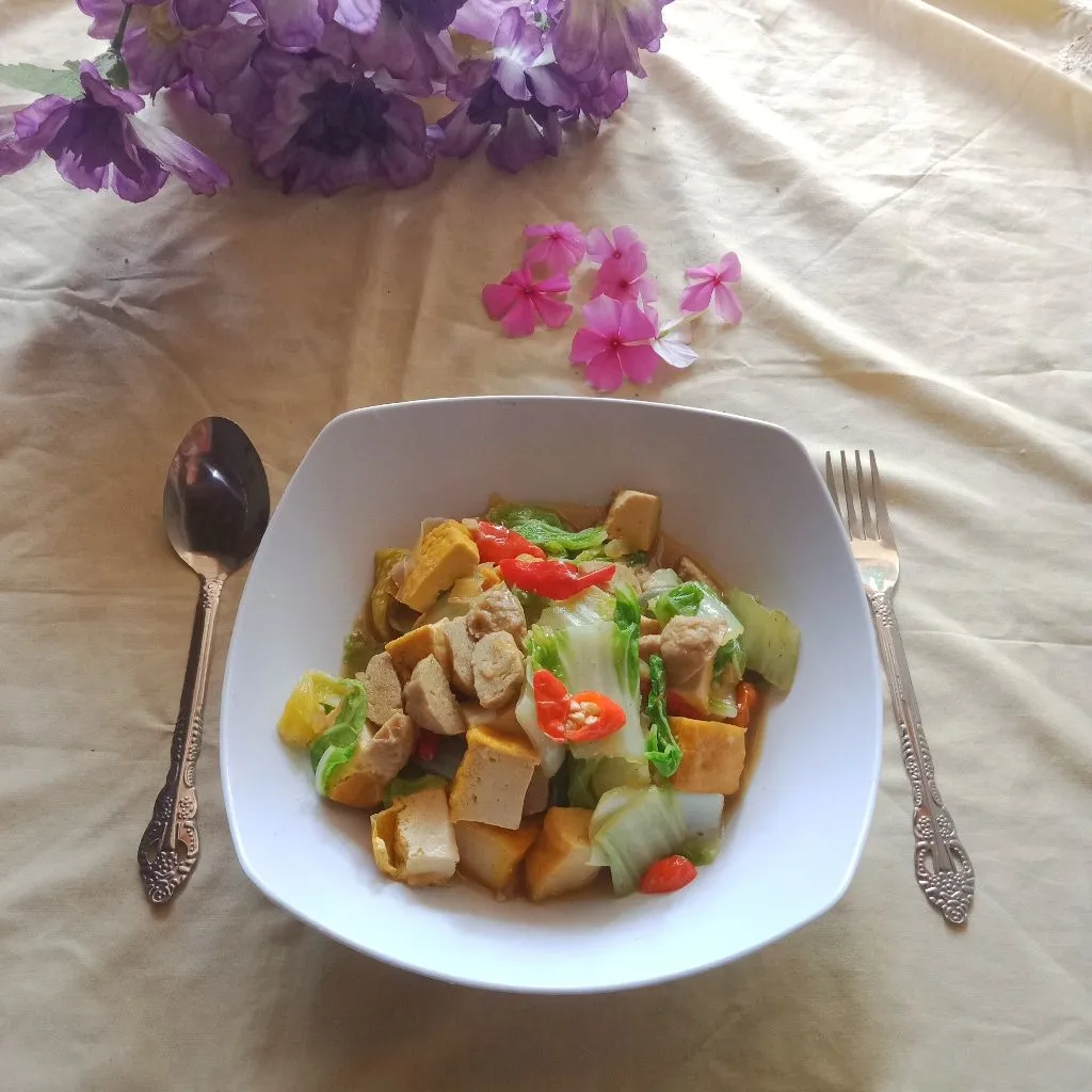 Tumis Tahu Taqwa Sawi Putih
