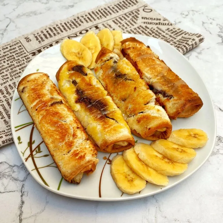 Roti Tawar Panggang Pisang Coklat