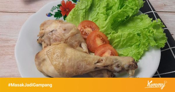 Ayam Pop Rm Padang dalam wadah penyimpanan