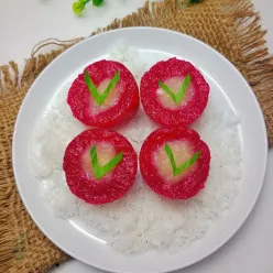 Kue Telaga Merah Putih #KURCEPPEJUANGRESEPNUSANTARA