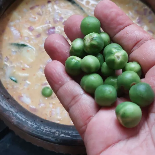 Tambahkan rimbang, masak hingga mendidih.