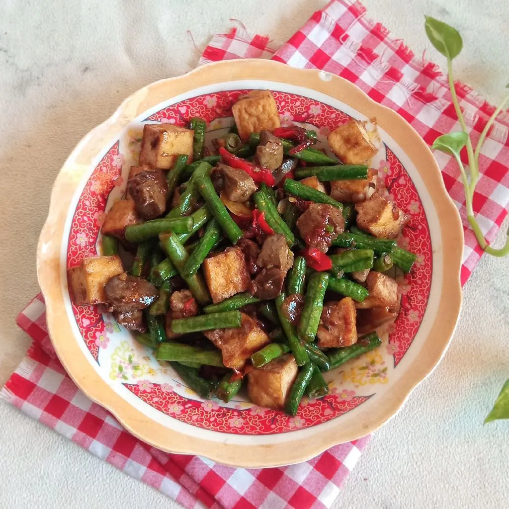 Tumis Hati Ayam Tahu Kacang Panjang