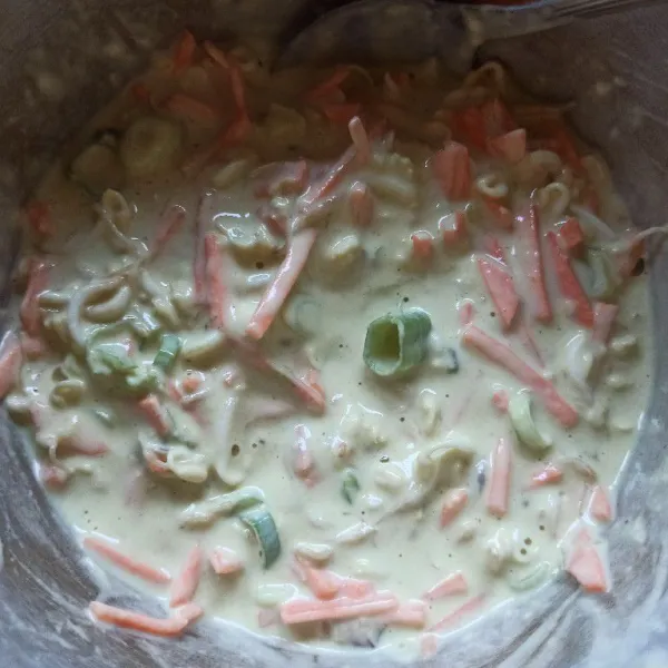 Aduk hingga tercampur rata.