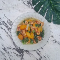 Tumis Udang Sawi Wortel