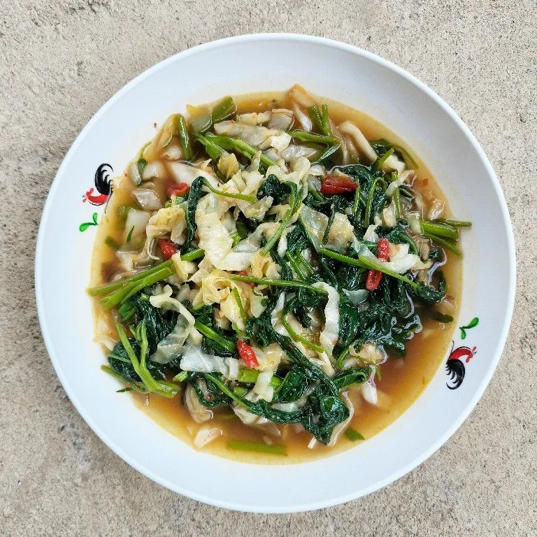 Tumis Kangkung Kubis Saus Tiram