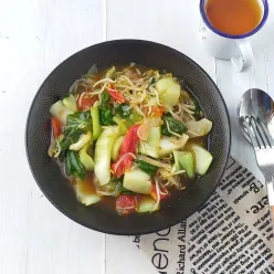 Tumis Pokcoy Tauge Saus Tiram