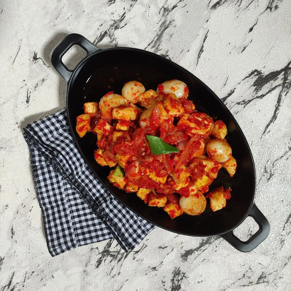 Balado Tahu Telur Puyuh Daun Jeruk