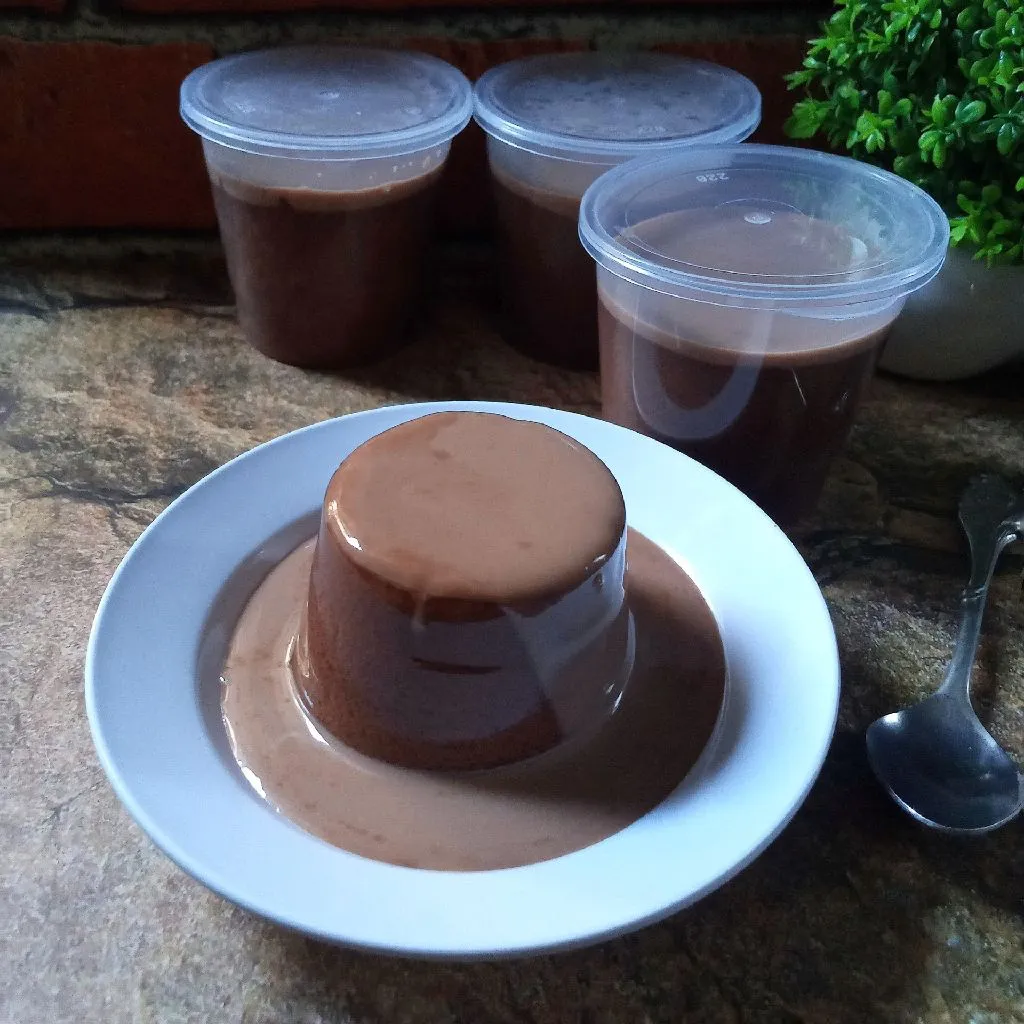 Puding Coklat Vla Coklat