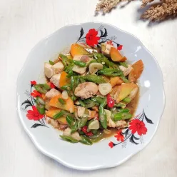 Tumis Buncis Ayam Saos Tiram