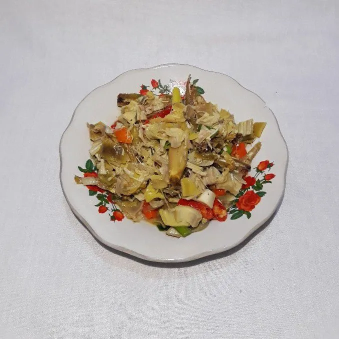 Oseng Jantung Pisang Teri