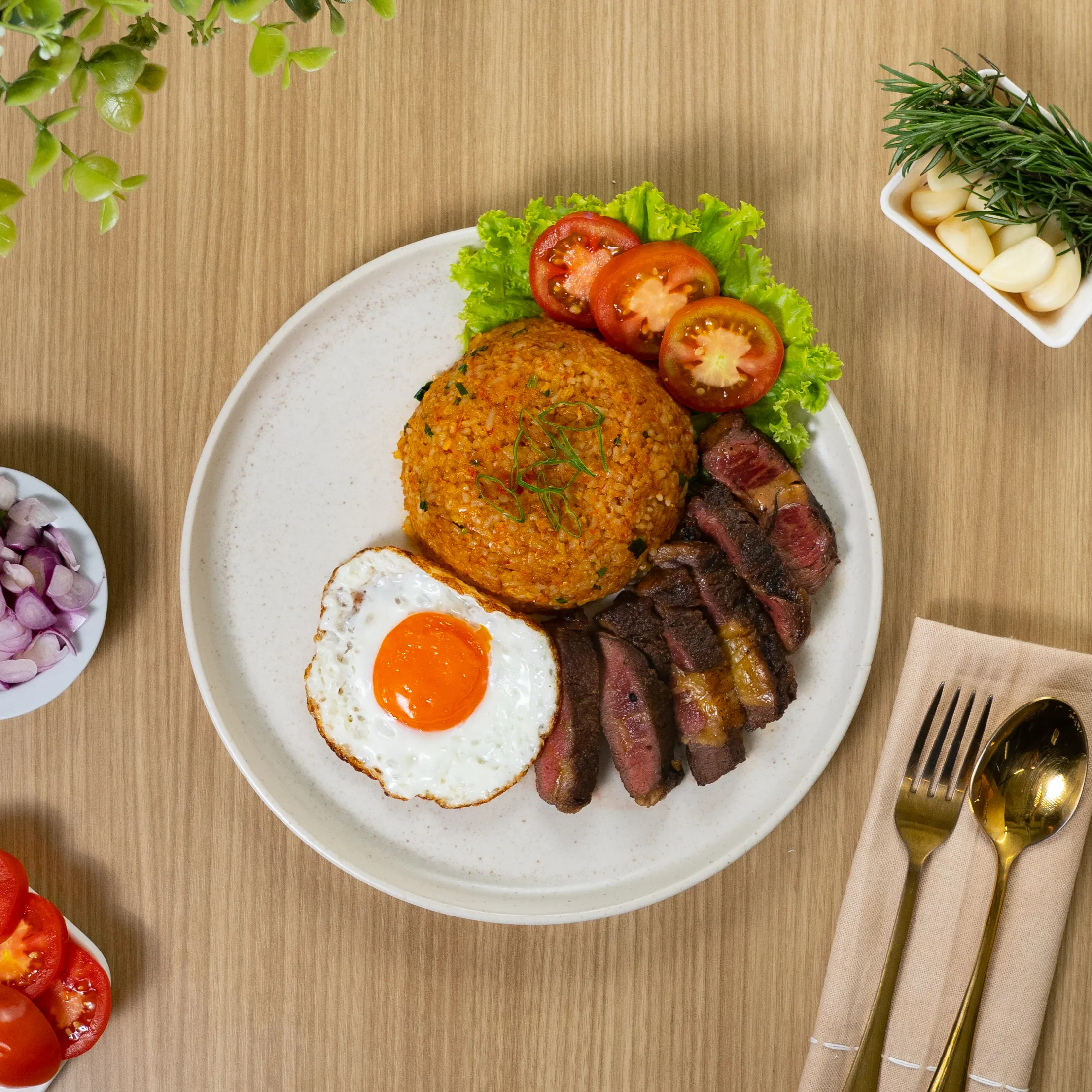 Nasi Goreng Steak Telur Mata Sapi