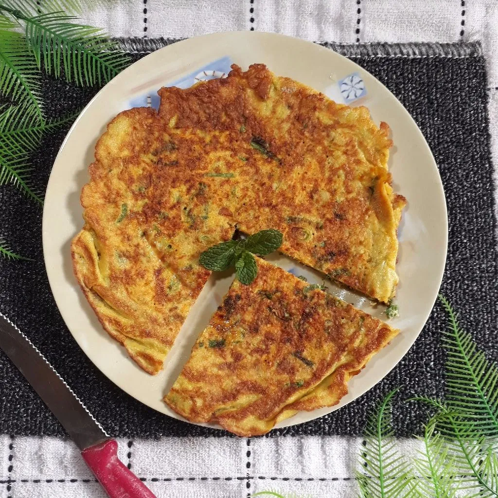 Dadar Wortel Daun Bawang