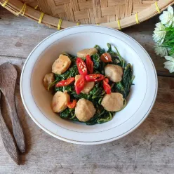 Tumis Kangkung Bakso