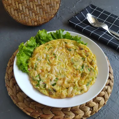 Dadar Telur Jamur Tiram