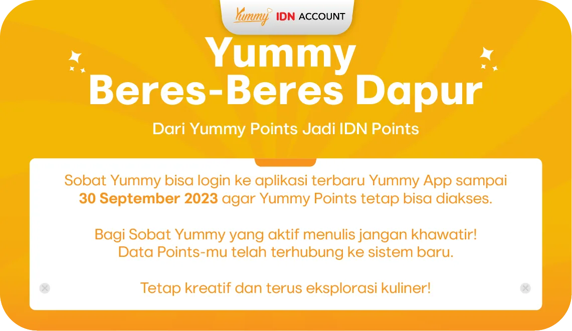 Yummy Beres-Beres Dapur Dari Yummy Points Jadi IDN Points