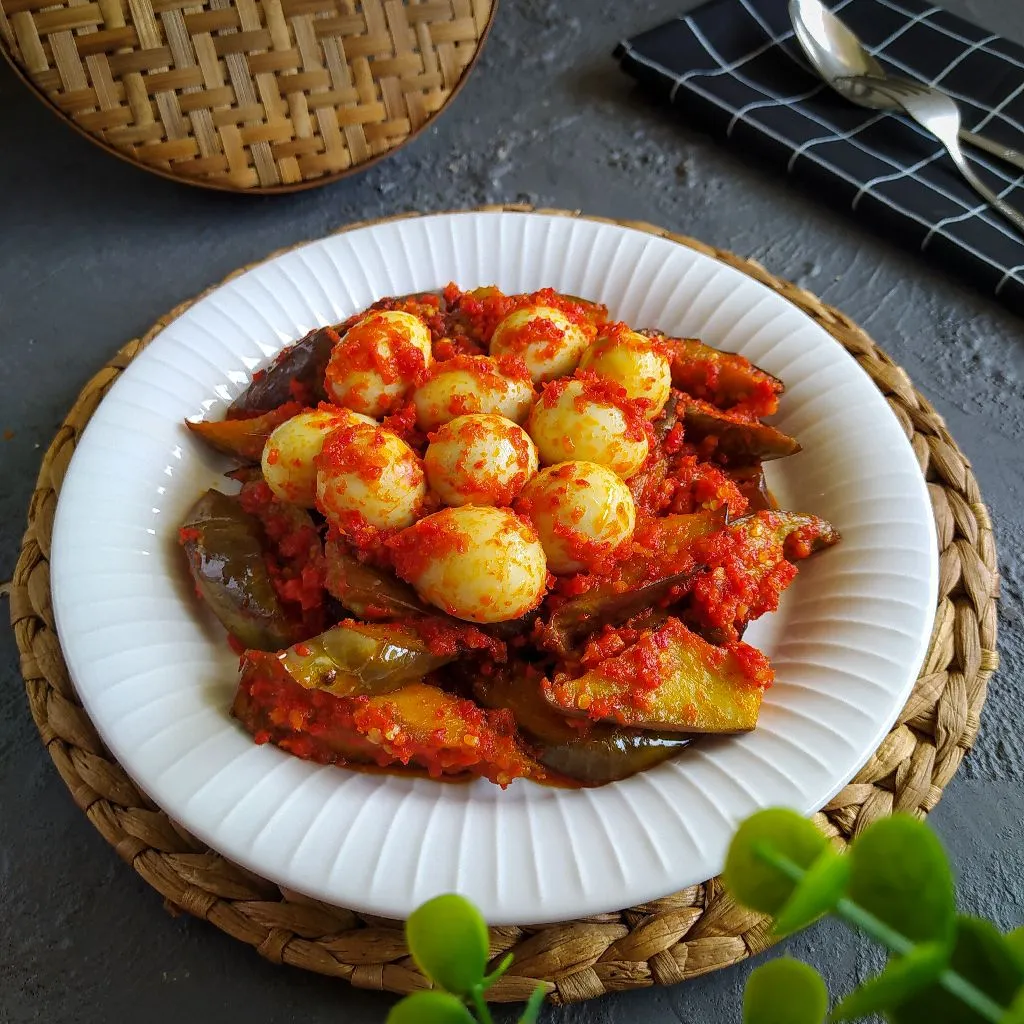 Balado Terong dan Telur Puyuh