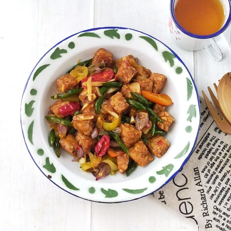 Oseng Tempe Cabe Ijo