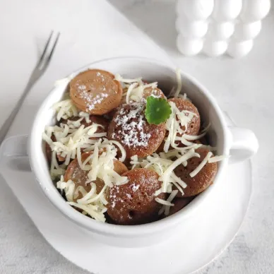 Pancake Mini Cokelat Toping Keju