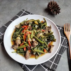 Tumis Kangkung Hati Ayam