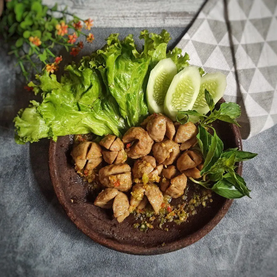 Bakso Geprek Sambal Bawang