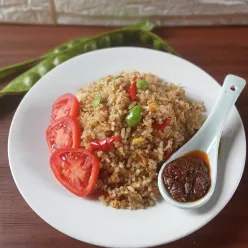 Nasi Goreng Pete Bumbu Rendang
