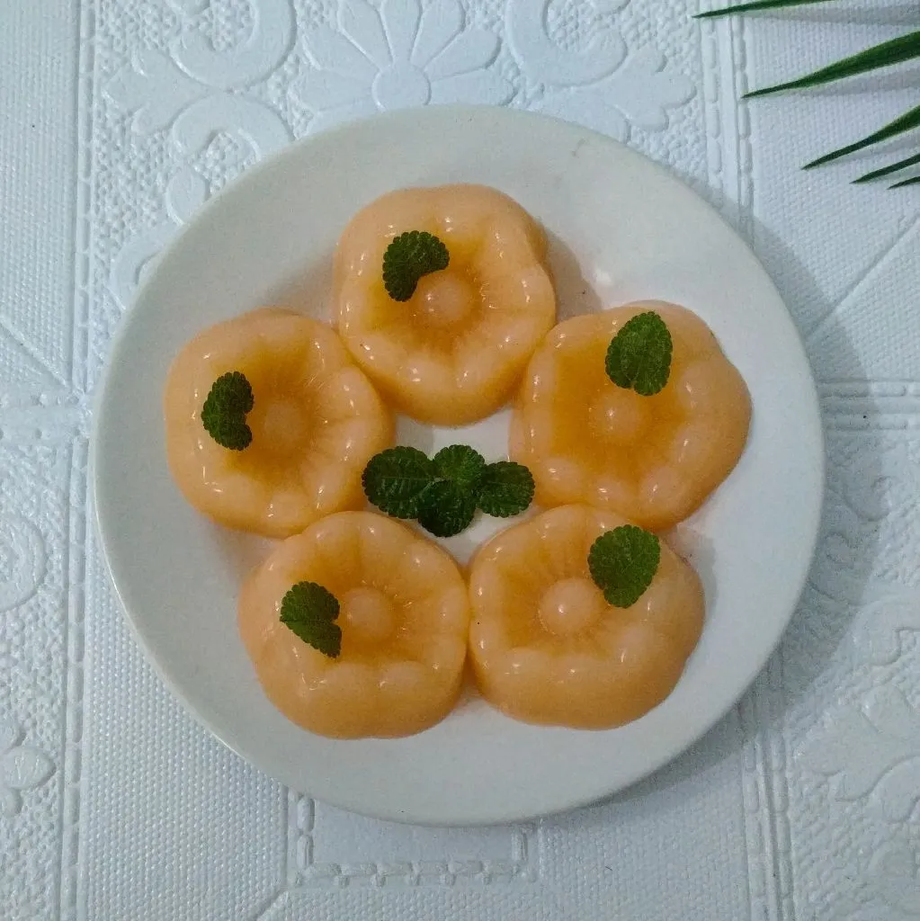 Silky Pudding Bunga Jeruk