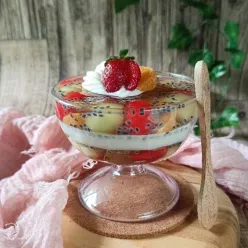 Puding Buah Susu Selasih