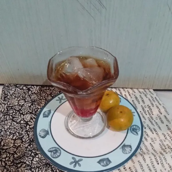 Sajikan orange tea. Selamat mencoba.
