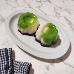 Puding Susu Matcha Coklat