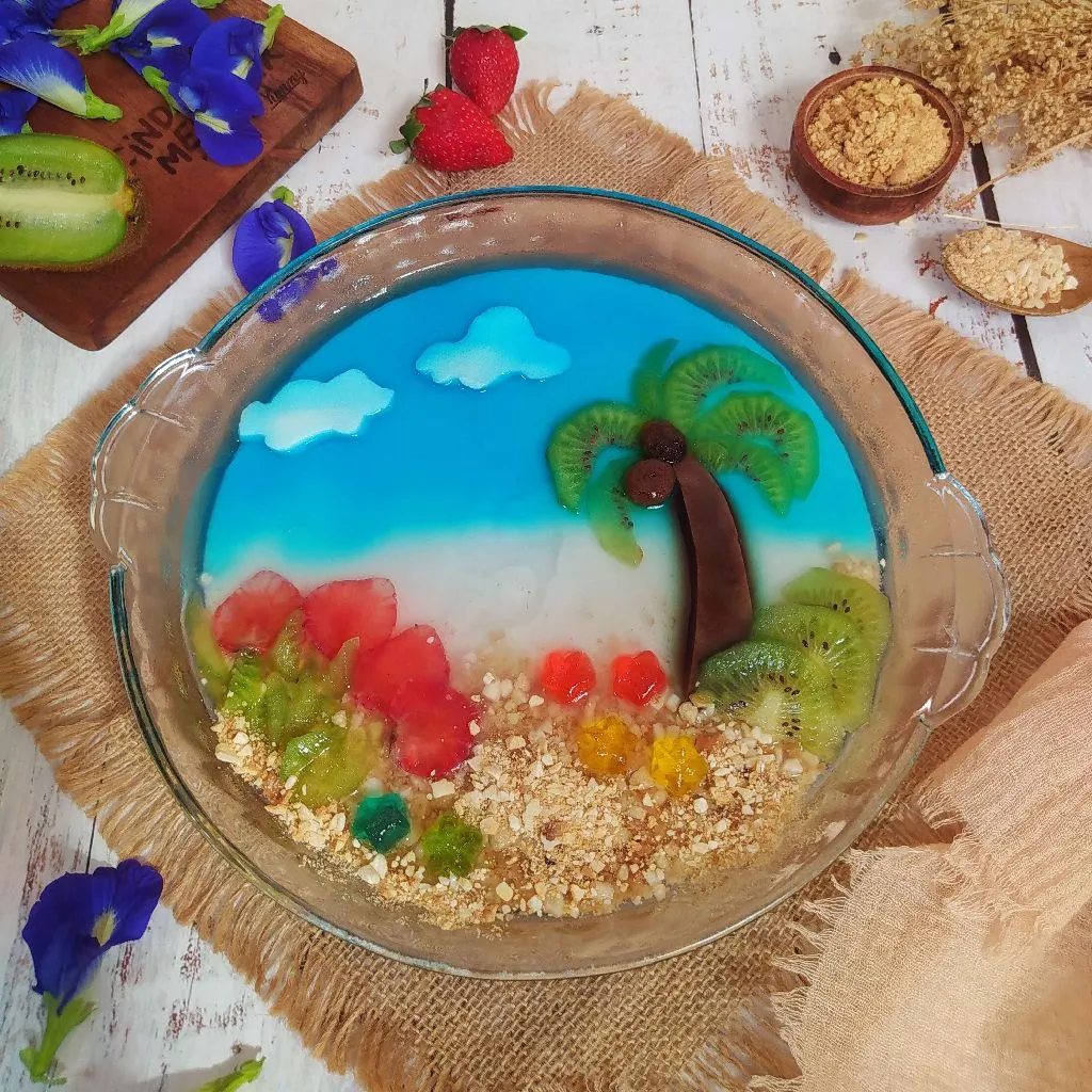 Beach Butterfly Pea Pudding