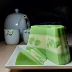 Puding Vanila Pandan