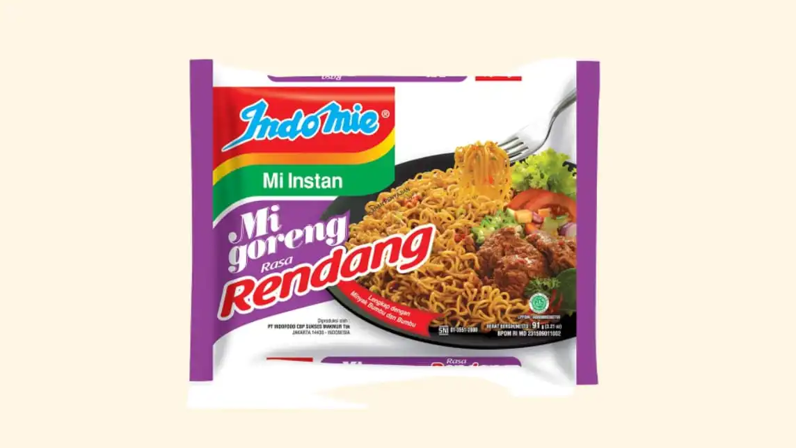 kalori Indomie goreng rendang