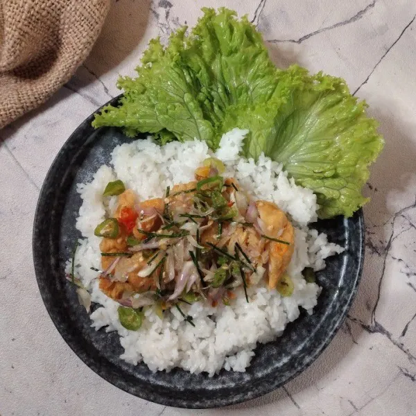 Ayam Geprek Sambal Matah Daun Jeruk