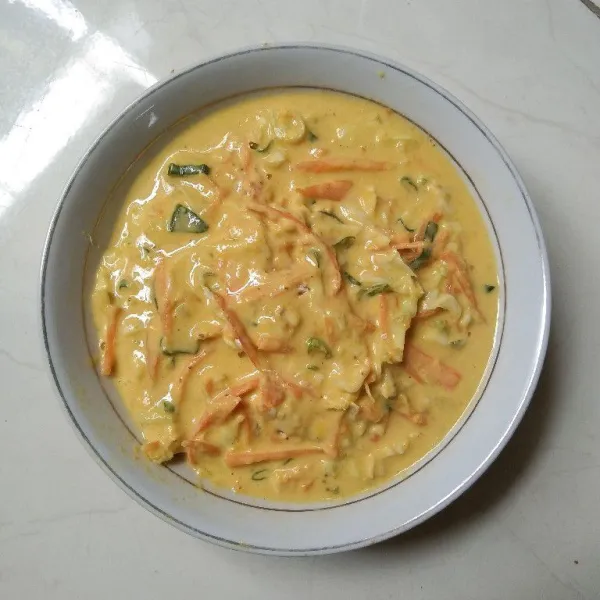 Aduk hingga tercampur rata.