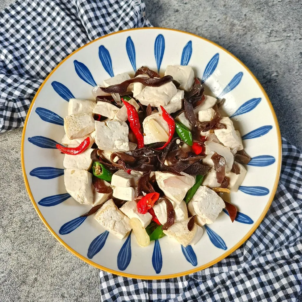 Tumis Tahu Jamur Kuping