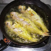 Goreng ikan dengan api sedang hingga kematangan yang diinginkan, sisihkan.