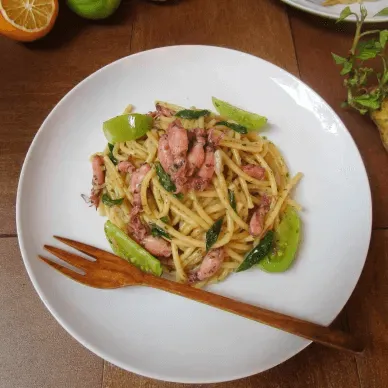 Resep spaghetti aglio olio dengan cumi cabai hijau