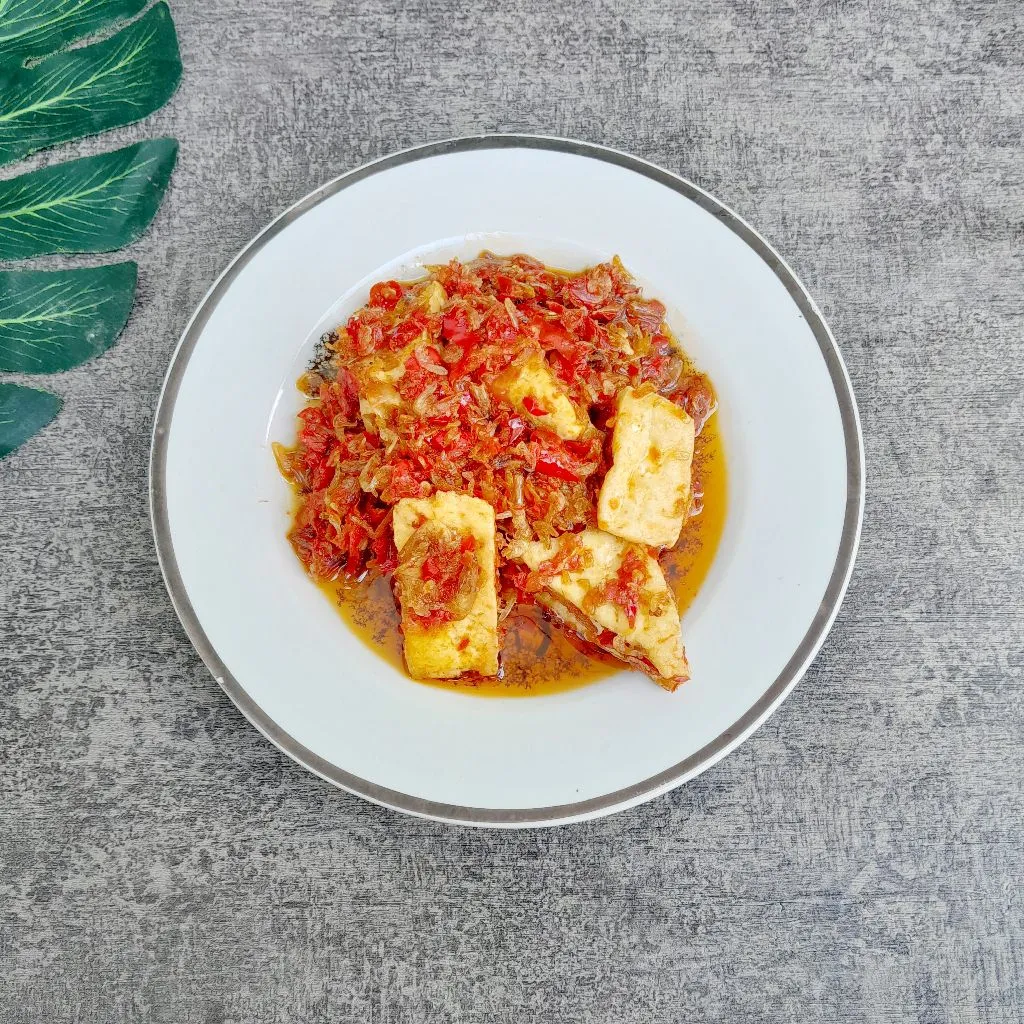Balado Udang Rebon Tahu