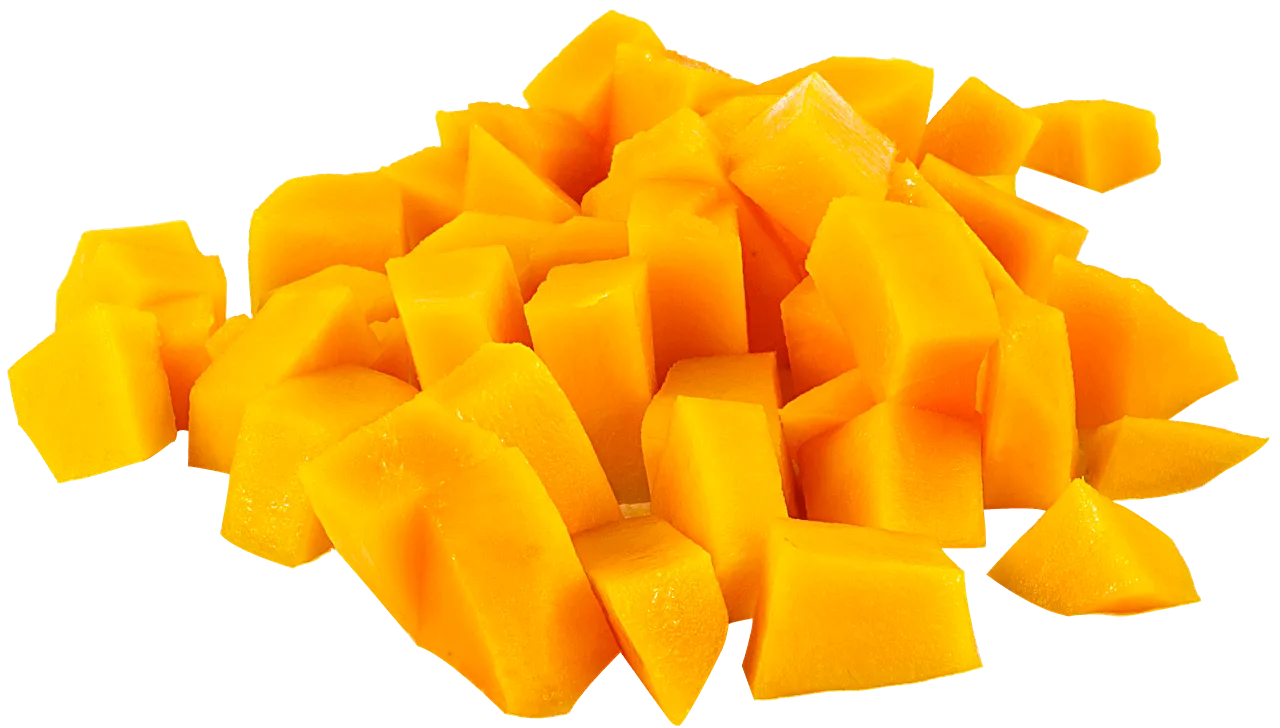 Daging buah mangga berwarna oranye