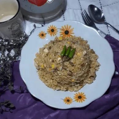 resep Nasi goreng usus dengan cabai rawit hijau sebagai pelengkap