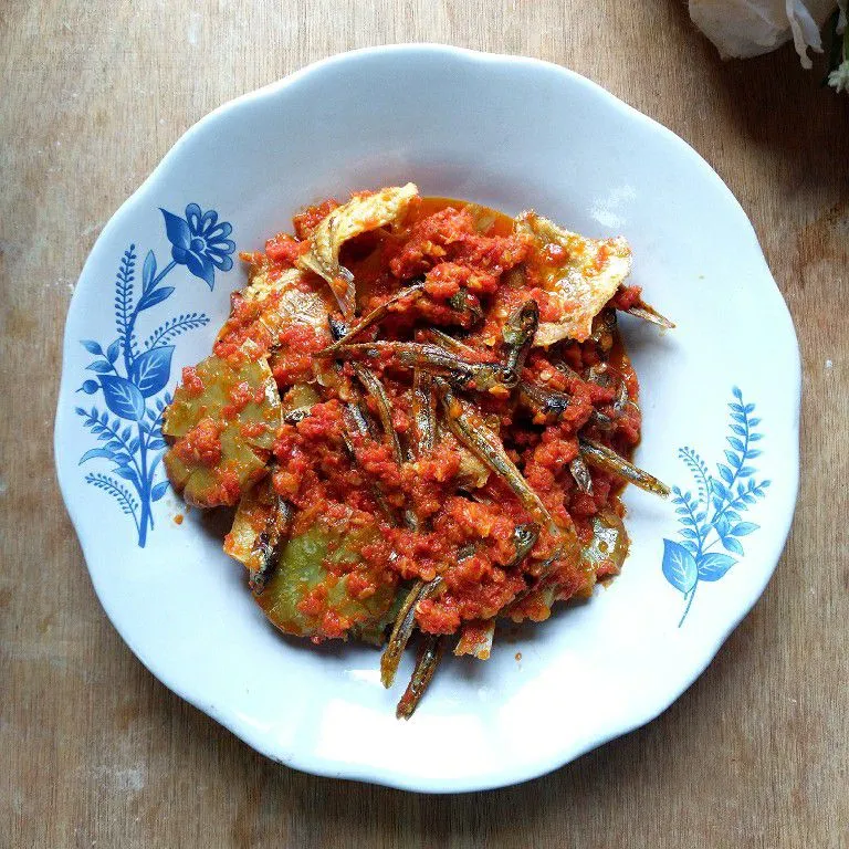 Teri Nasi dan Jengkol Balado