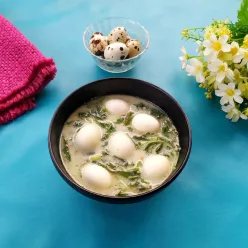 Bobor Bayam Telur Puyuh
